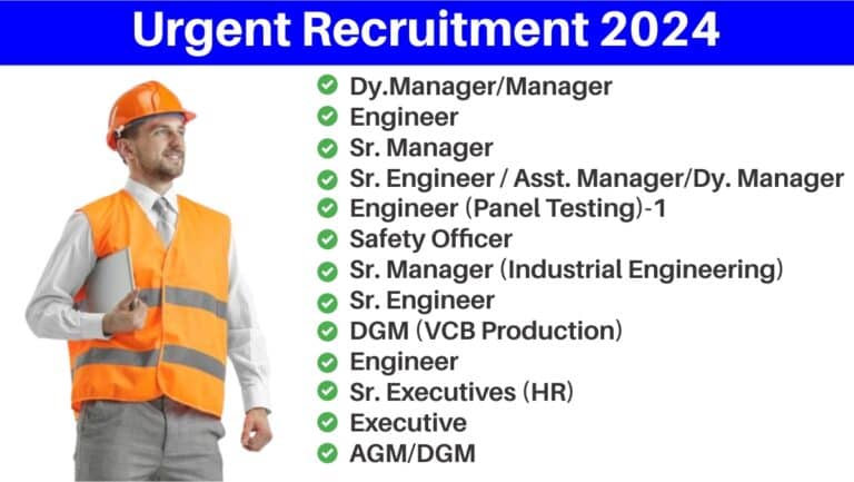 Urgent Recruitment 2024