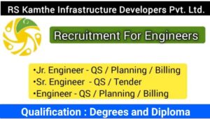 RS Kamthe Infrastructure Developers Pvt Ltd Requirement at Degree and Diploma Candidates