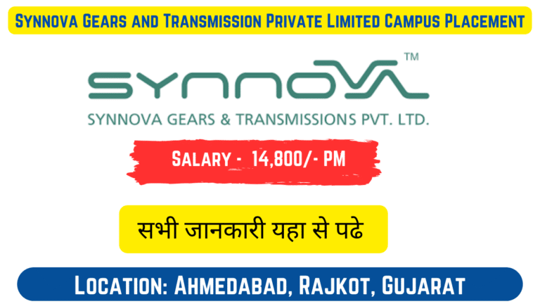Synnova Gears and Transmission Private Limited Campus Placement