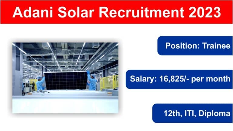 Adani Solar Recruitment 2023