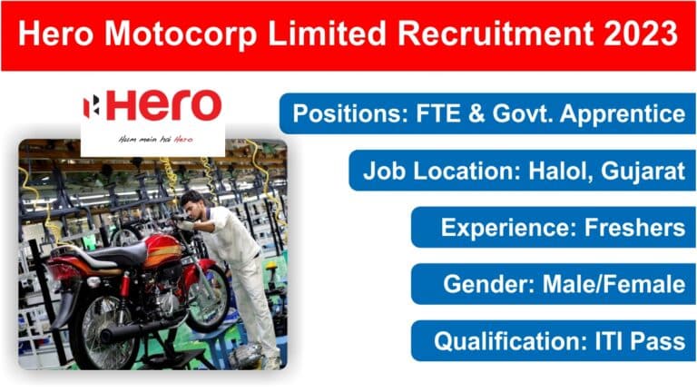 Hero Motocorp Limited Recruitment 2023