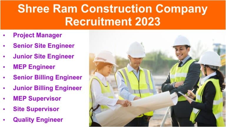 Shree Ram Construction Recruitment 2023