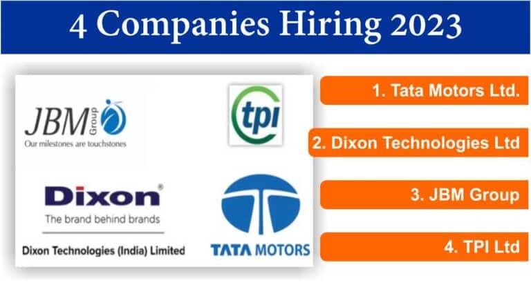 4 Companies Hiring 2023