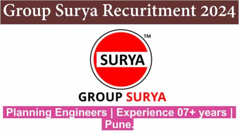 Group Surya Recuritment 2024