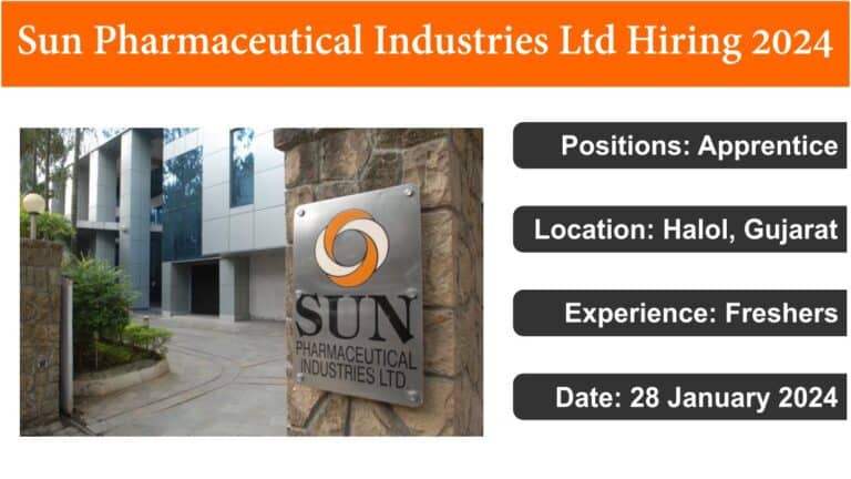 Sun Pharmaceutical Industries Ltd Hiring 2024