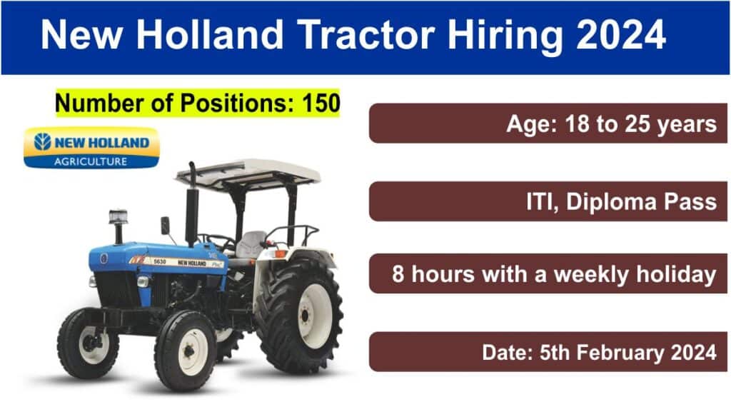 New Holland Tractor Hiring 2024