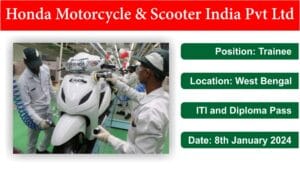 Honda Motorcycle & Scooter India Pvt Ltd Hiring 2024 | Trainee | Kolar, Karnataka | ITI Pass | 18 – 28 Years.