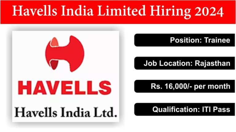 Havells India Limited Hiring 2024