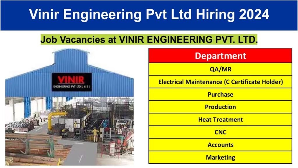 Vinir Engineering Pvt Ltd Hiring 2024
