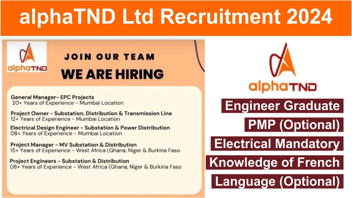 alphaTND Ltd Recruitment 2024