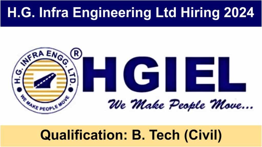 H.G. Infra Engineering Ltd Hiring 2024