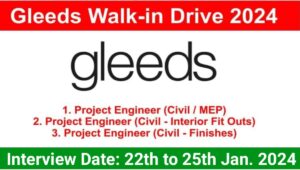 Gleeds Walk-in Drive 2024 | Mumbai & Bangalore | Hiring  for Multiple Position