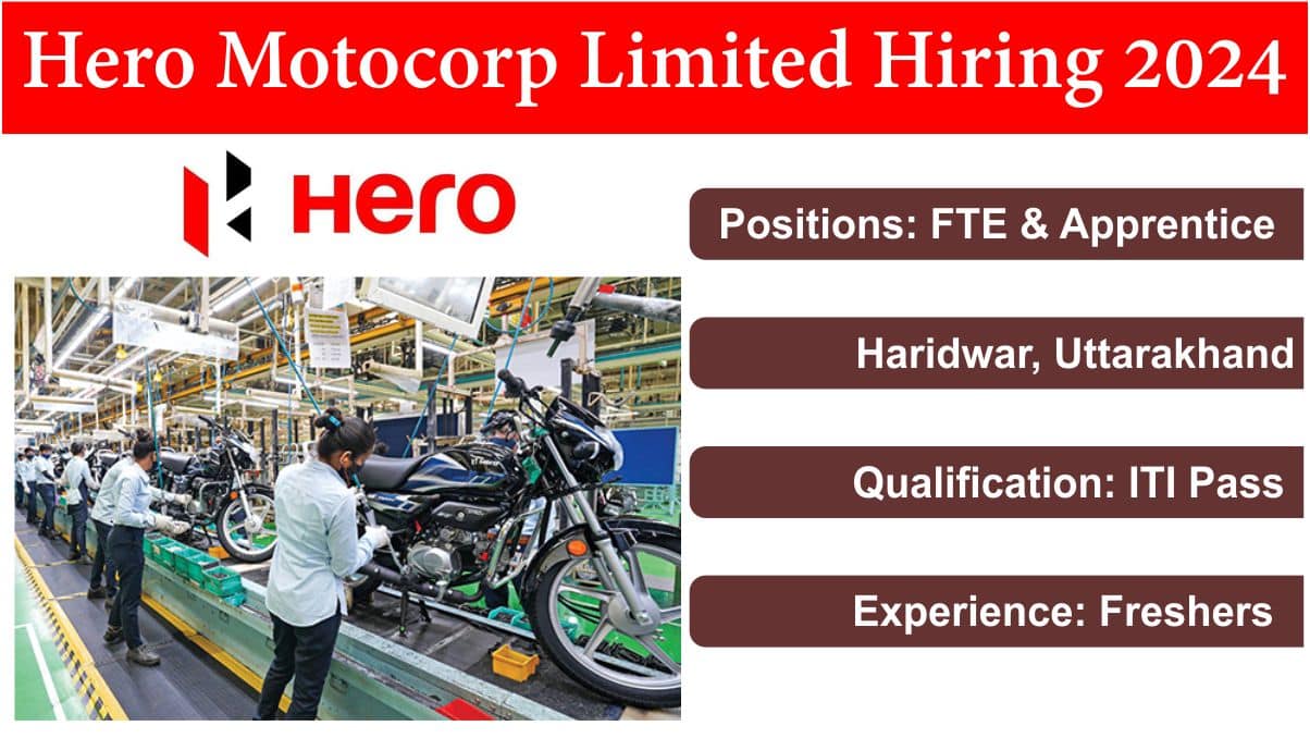 Hero Motocorp Limited Hiring 2024