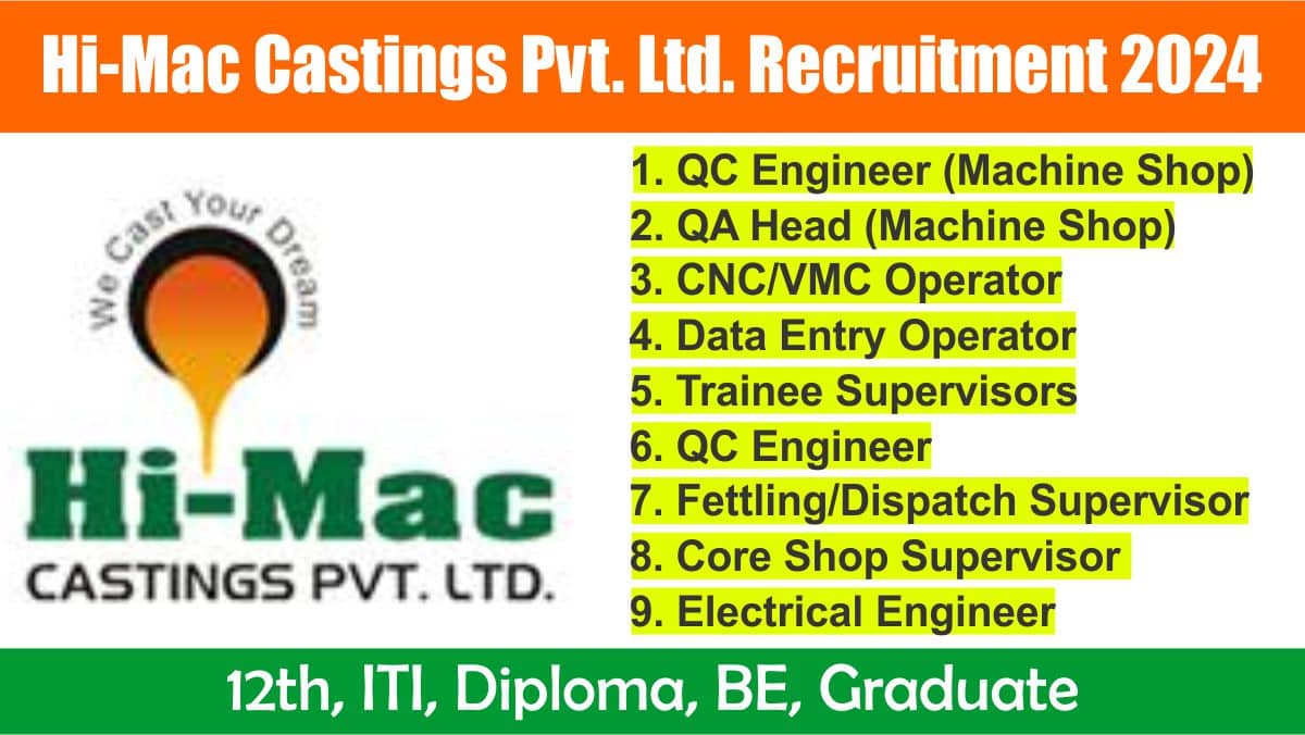 Hi-Mac Castings Pvt. Ltd. Recruitment 2024