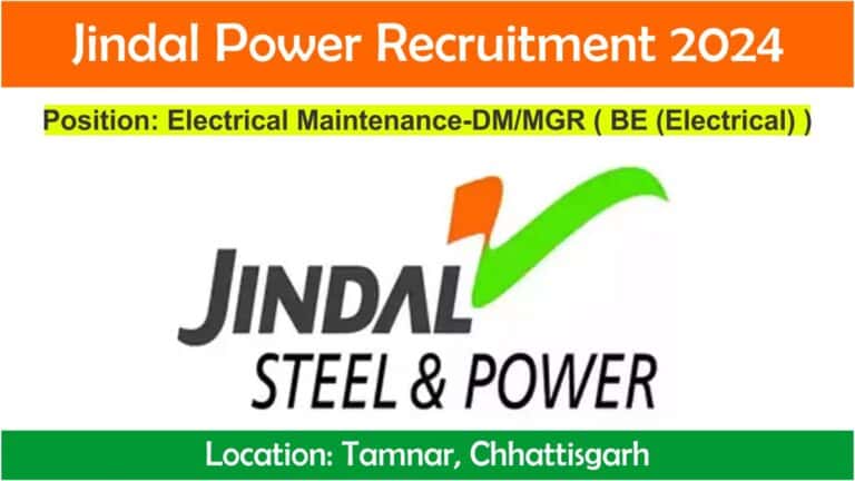 Jindal Power Recruitment 2024