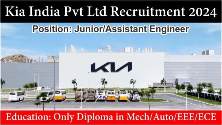 Kia India Pvt Ltd Recruitment 2024