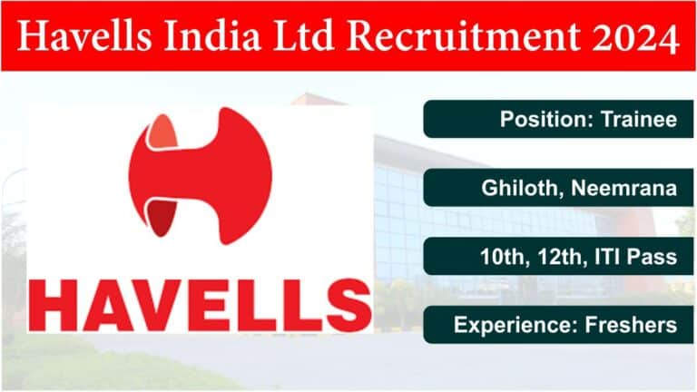 Havells India Ltd Recruitment 2024