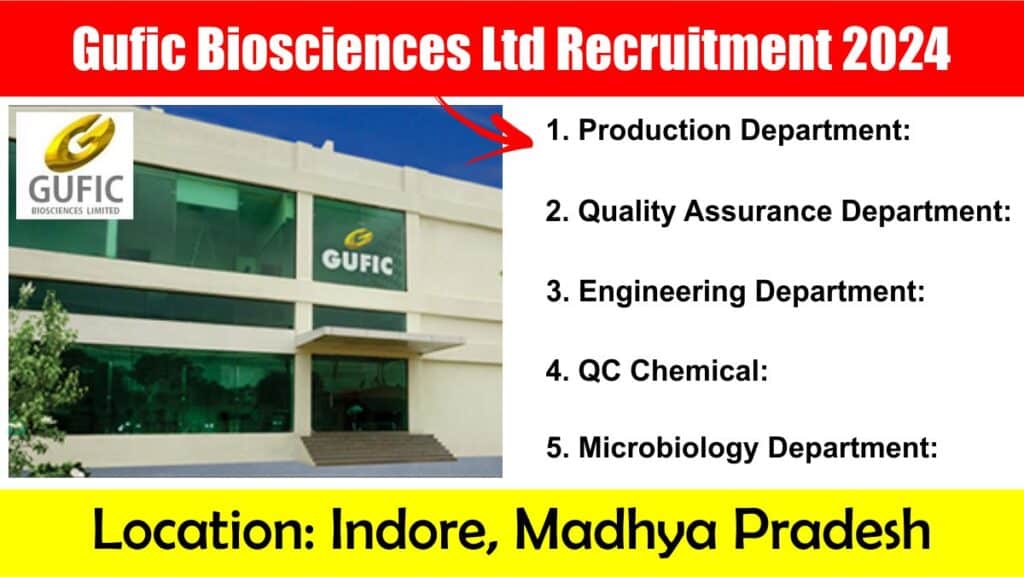 Gufic Biosciences Ltd Recruitment 2024