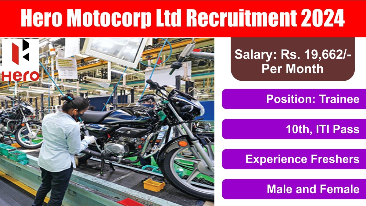 Hero Motocorp Ltd Recruitment 2024