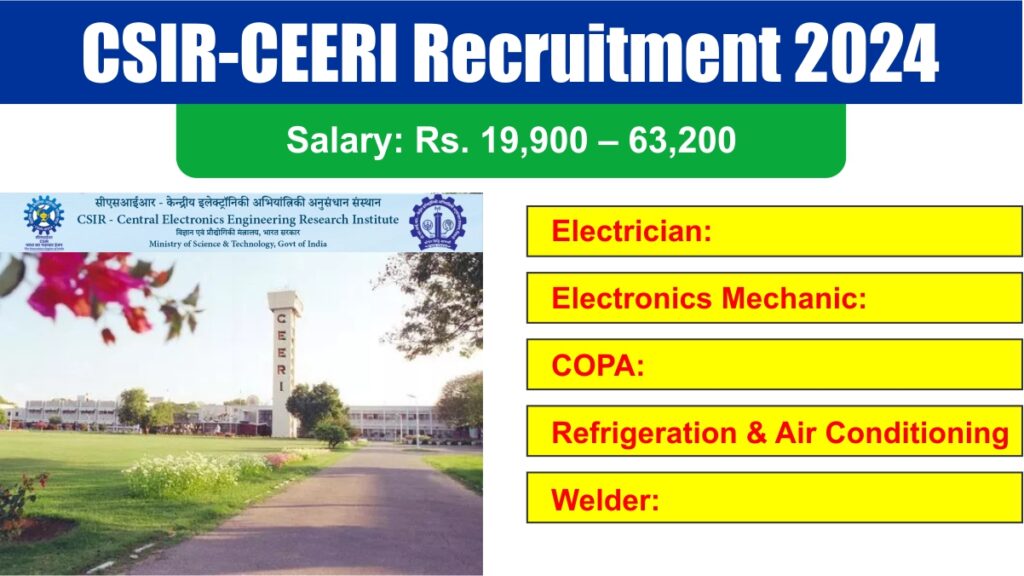 CSIR-CEERI Recruitment 2024