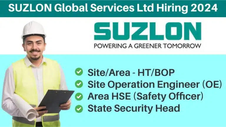 SUZLON Global Services Ltd Hiring 2024