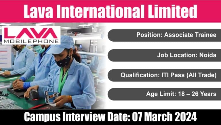 Lava International Limited Recruitment 2024