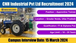 CNH Industrial Pvt Ltd Recruitment 2024 | में आईटीआई और डिप्लोमा के लिए निकली बंपर भर्ती