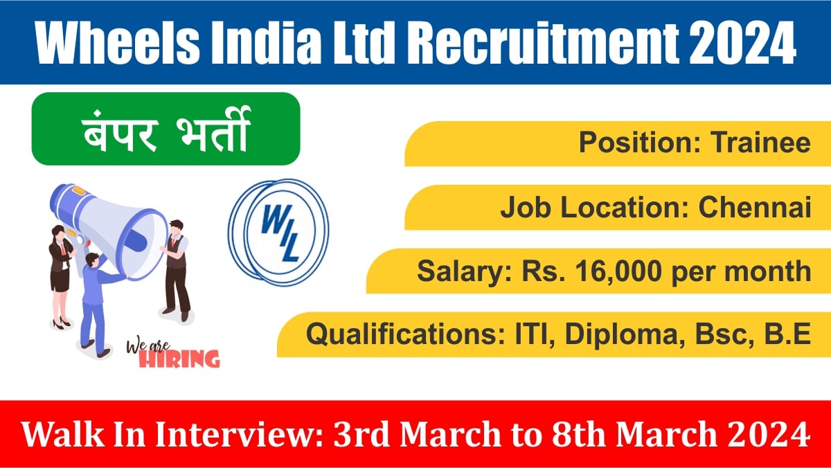 Wheels India Ltd Recruitment 2024