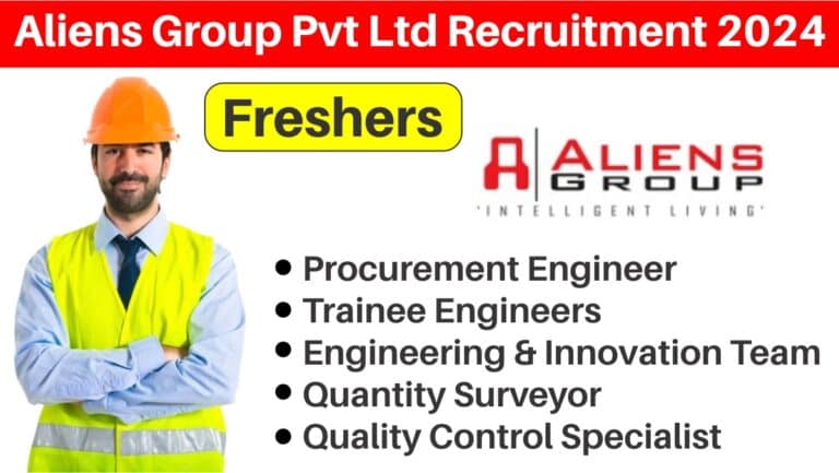 Aliens Group Pvt Ltd Recruitment 2024