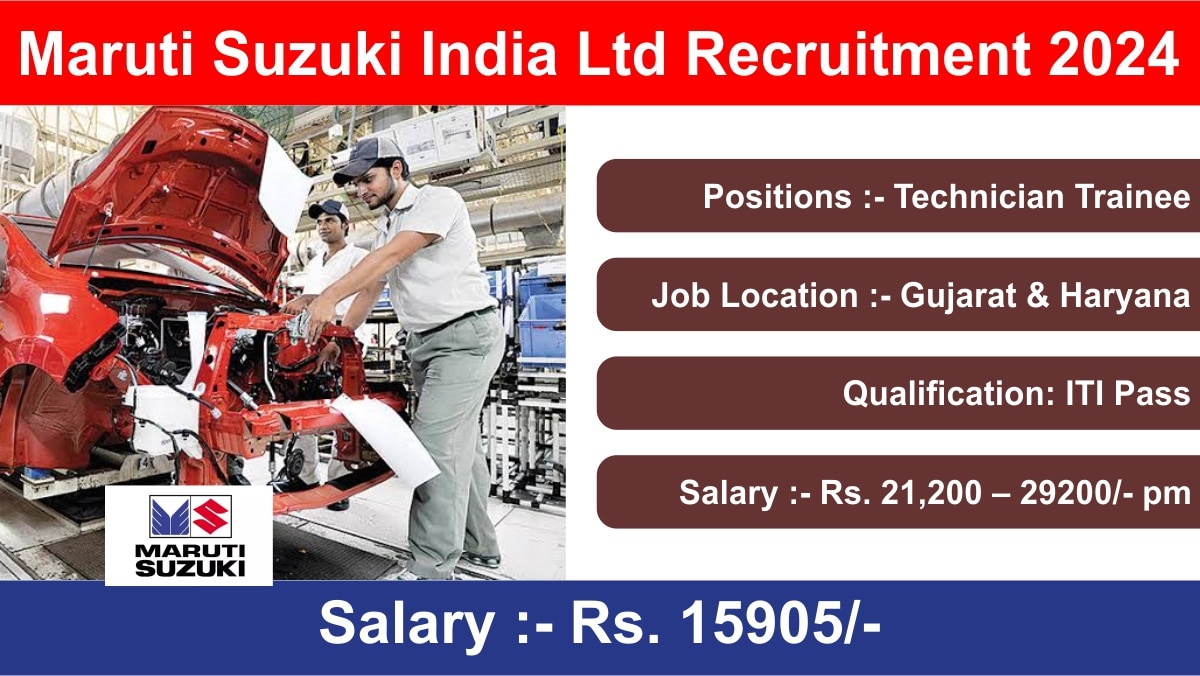 Maruti Suzuki India Ltd Recruitment 2024