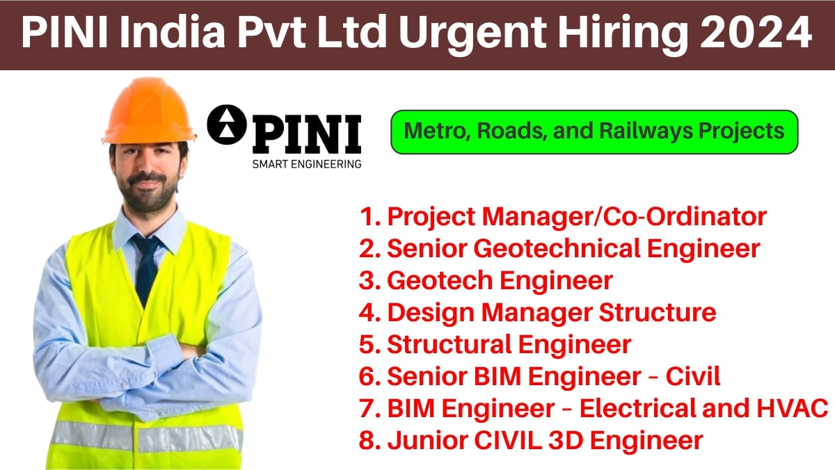 PINI India Pvt Ltd Urgent Hiring 2024
