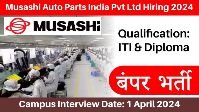 Musashi Auto Parts India Pvt Ltd Hiring 2024