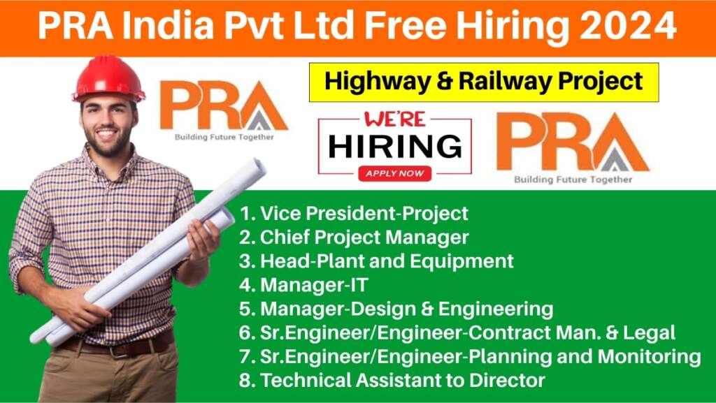PRA India Pvt Ltd Free Hiring 2024