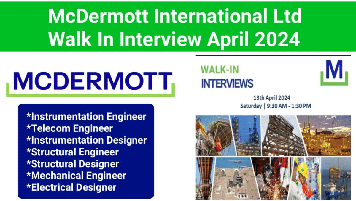 McDermott International Ltd Walk In Interview 2024