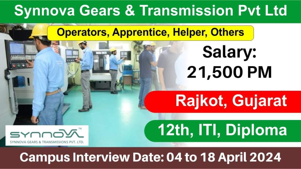 Synnova Gears & Transmission Pvt Ltd Hiring 2024