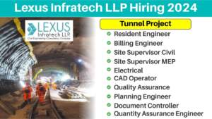 Lexus Infratech LLP Hiring 2024 | Hiring for Tunnel Project in Mumbai, Maharashtra