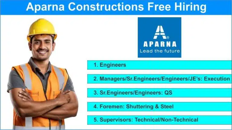 Aparna Constructions Free Hiring
