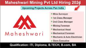 Maheshwari Mining Pvt Ltd Hiring 2024 | Upcoming Projects Across Pan India | Hiring for Multiple Positions