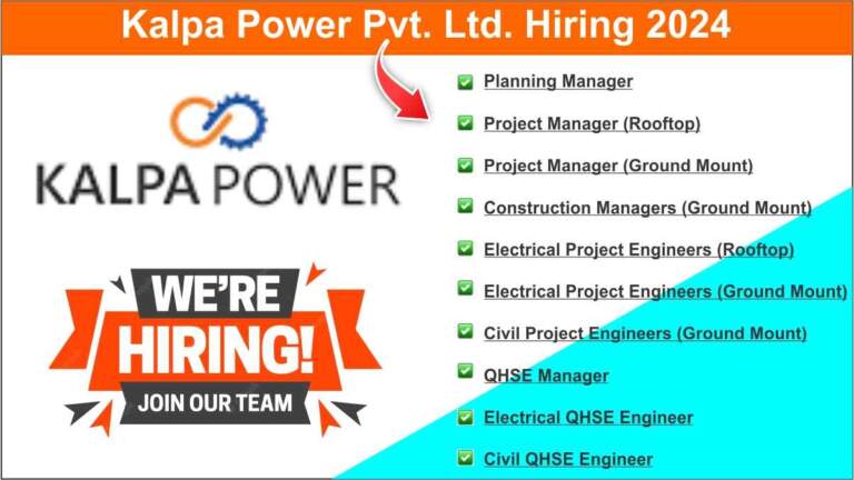 Kalpa Power Pvt. Ltd. Hiring 2024