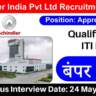 Schindler India Pvt Ltd Recruitment 2024