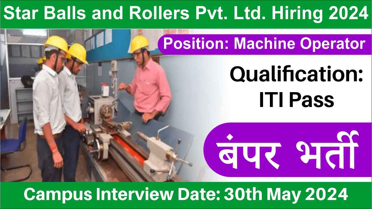 Star Balls and Rollers Pvt. Ltd. Hiring 2024