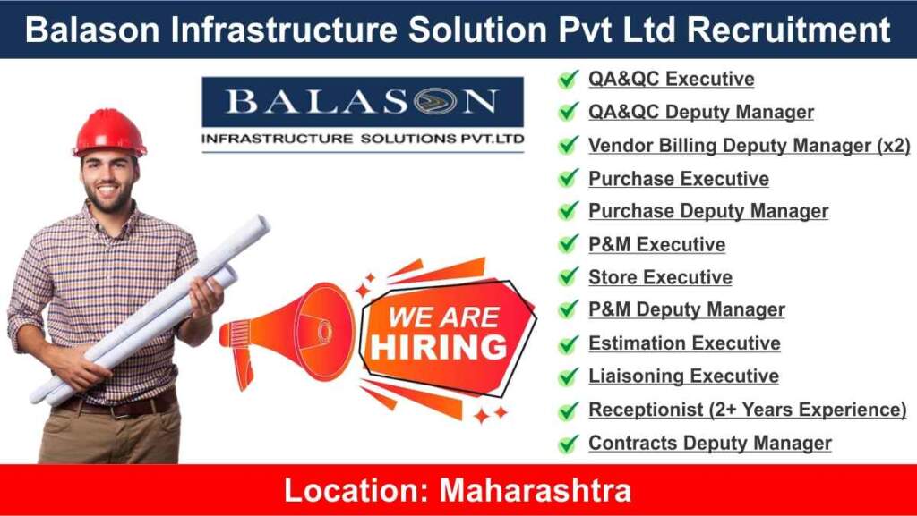 Balason Infrastructure Solution Pvt Ltd Recruitment