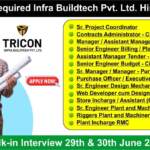 Tricon Required Infra Buildtech Pvt. Ltd. Hiring 2024
