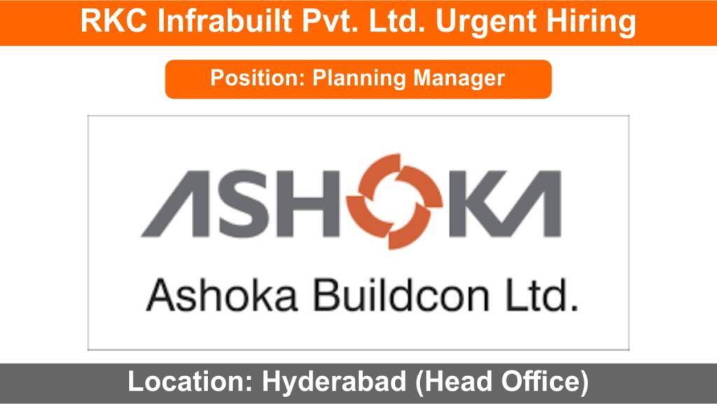 Job Opportunity at Ashoka Buildcon Ltd