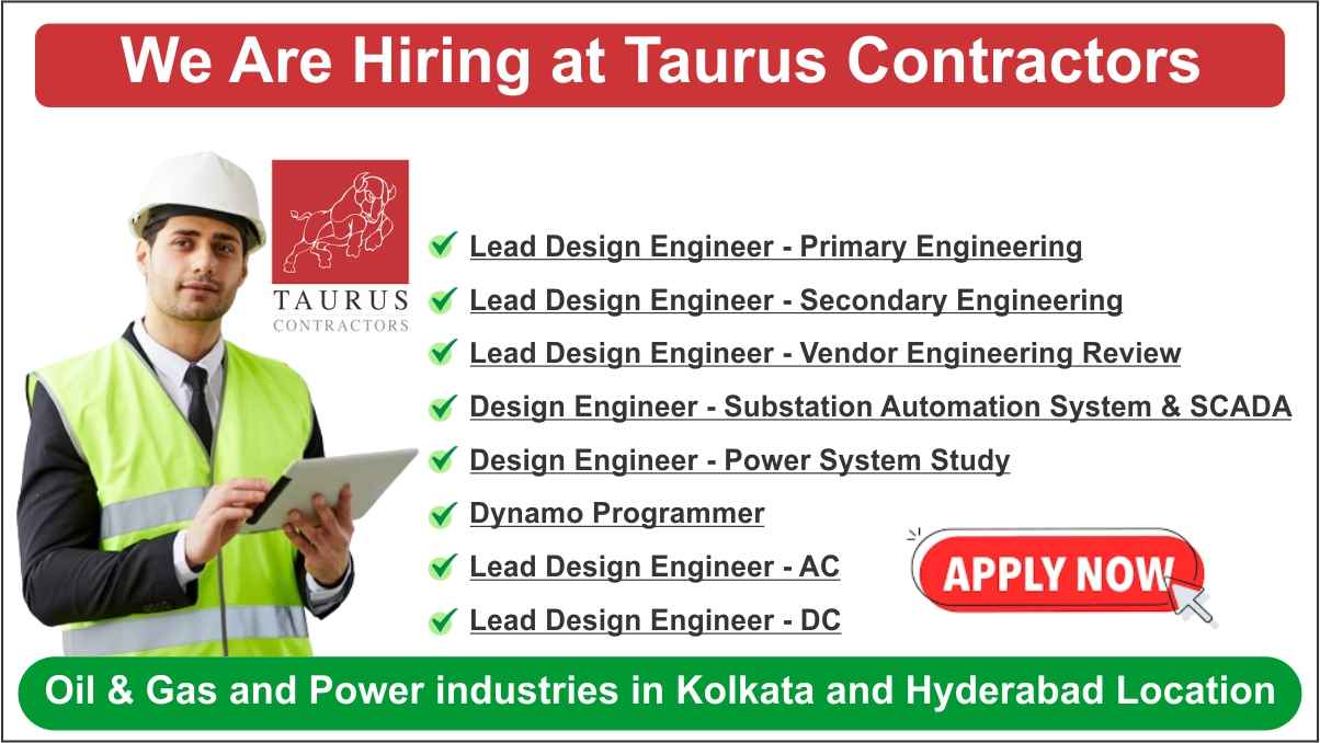 We Are Hiring at Taurus Contractors