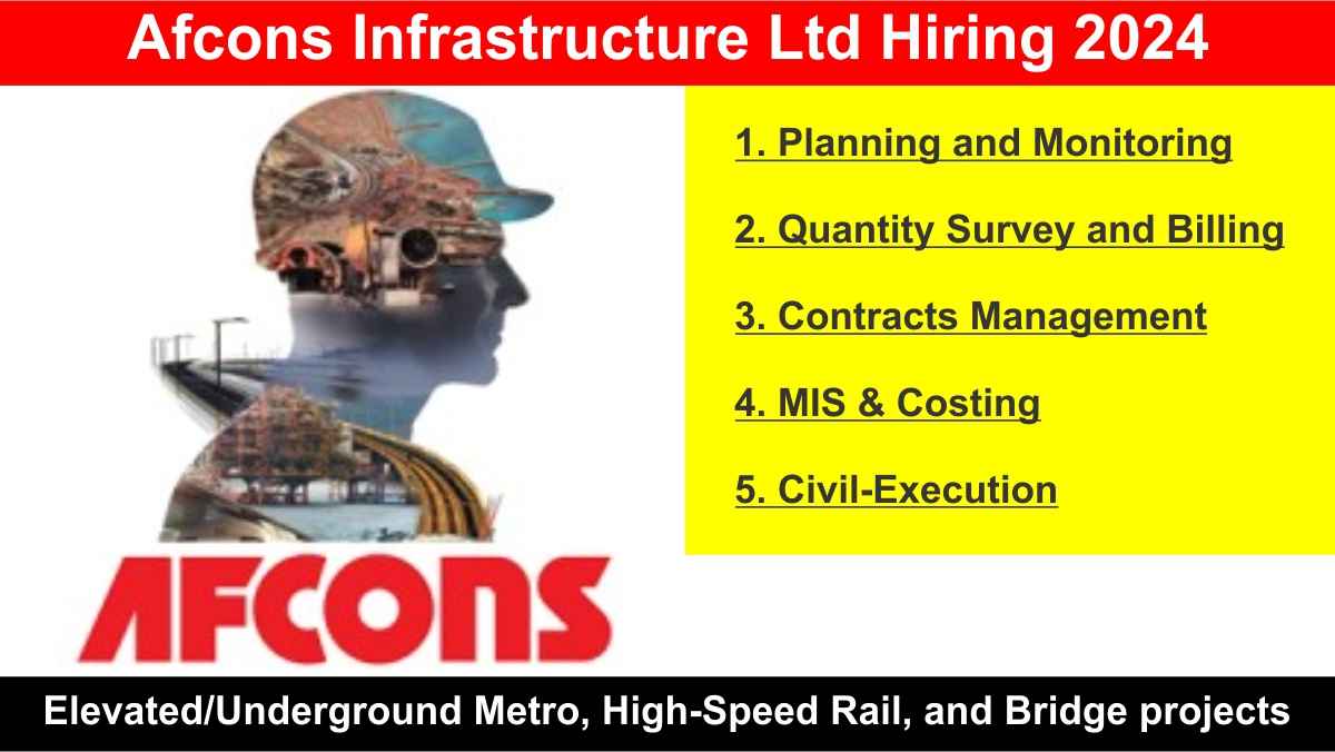 Afcons Infrastructure Ltd Hiring 2024