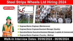 Steel Strips Wheels Ltd Hiring 2024 | Hiring for Multiple Positions | Degree, Diploma, B.Com and MBA