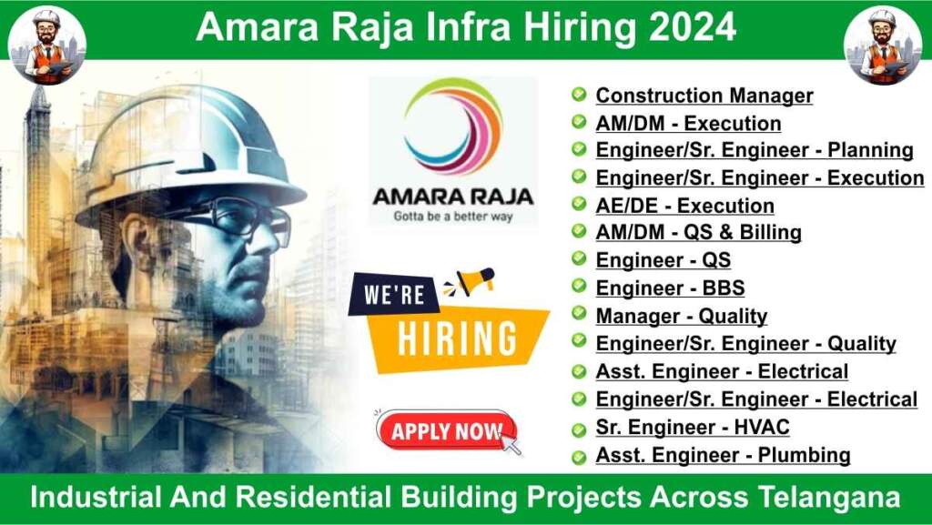 Amara Raja Infra Hiring 2024