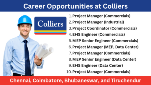 Career Opportunities at Colliers: Recruitment for Multiple Positions in Chennai, Coimbatore, Bhubaneswar, and Tiruchendur