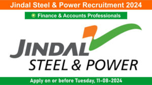 Jindal Steel & Power Recruitment 2024: Hiring for Finance & Accounts Professionals Position, Apply Now